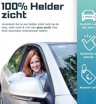 DriveGreenTablets | 120 Liter - Ruitensproeiervloeistof - Geconcentreerde Ruitenwisservloeistof - Sterke Reiniging - 60 Tabletten - Ruitenwisservloeistof Tabletten - Milieuvriendelijk - Autoverzorging - All Seasons