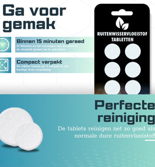 DriveGreenTablets | 120 Liter - Ruitensproeiervloeistof - Geconcentreerde Ruitenwisservloeistof - Sterke Reiniging - 60 Tabletten - Ruitenwisservloeistof Tabletten - Milieuvriendelijk - Autoverzorging - All Seasons