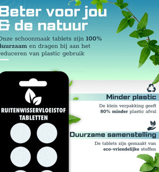 DriveGreenTablets | 120 Liter - Ruitensproeiervloeistof - Geconcentreerde Ruitenwisservloeistof - Sterke Reiniging - 60 Tabletten - Ruitenwisservloeistof Tabletten - Milieuvriendelijk - Autoverzorging - All Seasons